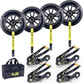 Car Tie Down Straps 2in x 10ft Lasso Tire Ratchet Straps - 4 Pack