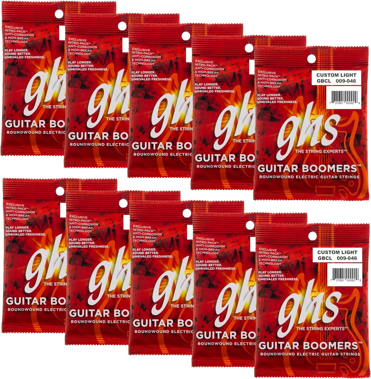 GHS Boomers Nickel Plated Steel Electric Guitar Strings 9-46