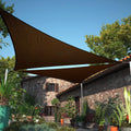 ShadeMart 27ft x 27ft x 27ft Brown Triangle Sun Shade Sail - UV50