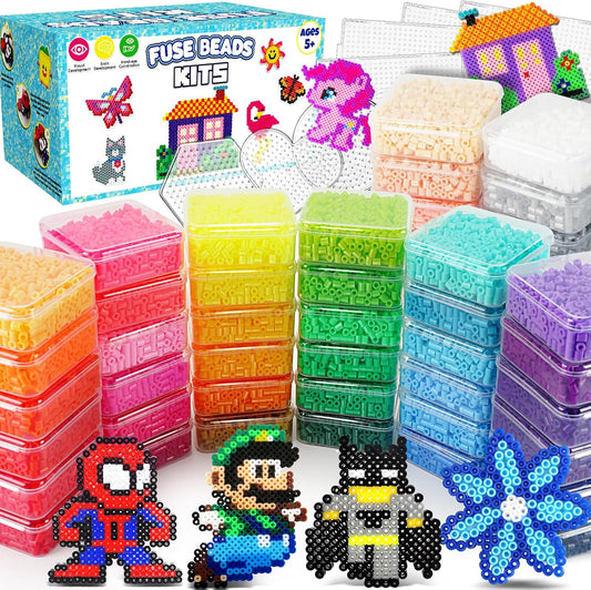FUNZBO 31000 5mm Fuse Beads Kit for Creative Arts and Crafts