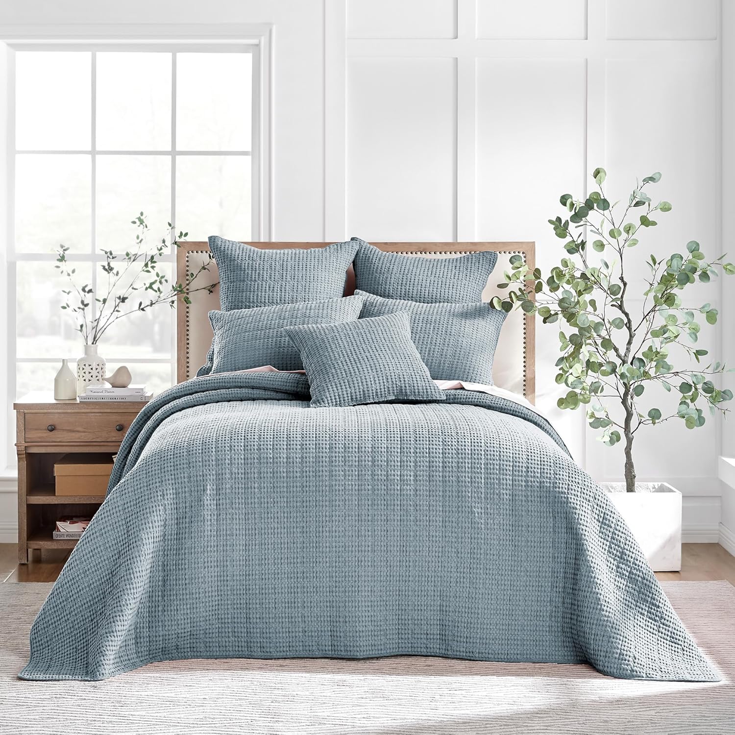 Levtex Home Mills Waffle King Bedspread Set for Elegant Comfort