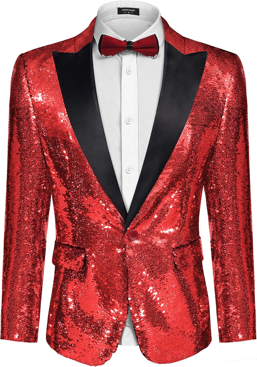COOFANDY Mens Sequin Blazer Tuxedo for Parties and Weddings