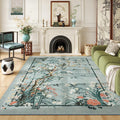 Chinoiserie-Style Floral Area Rugs 8x10 for Vintage Elegance