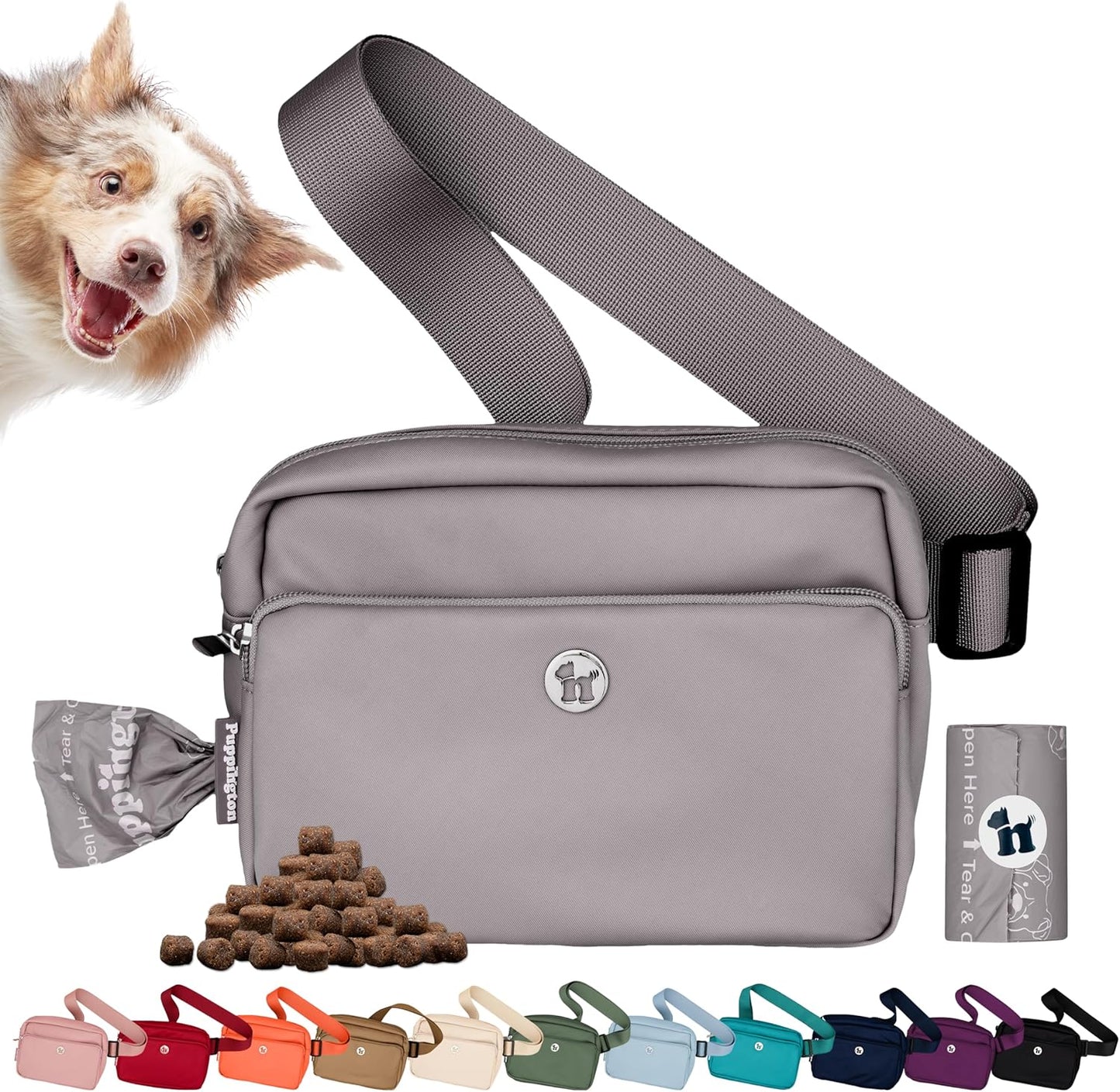 3-in-1 Crossbody Dog Walking Bag & Treat Pouch for Pet Parents