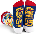 Hike More Worry Less Socks - Funny Outdoor Hiking Socks
