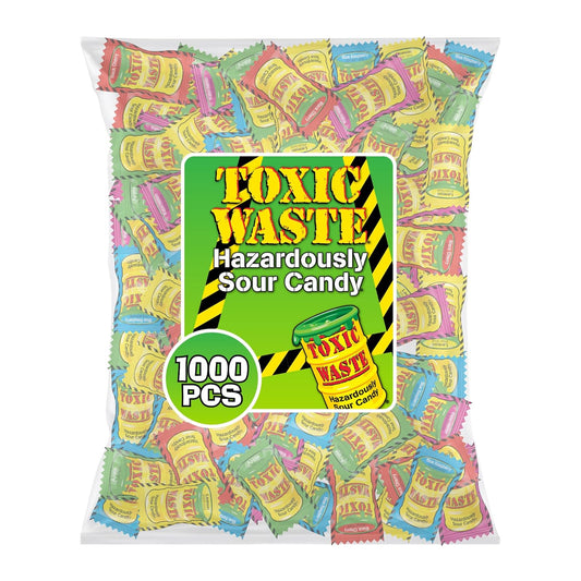 TOXIC WASTE Hazardously Sour Candy - 1000 Pieces of Fun