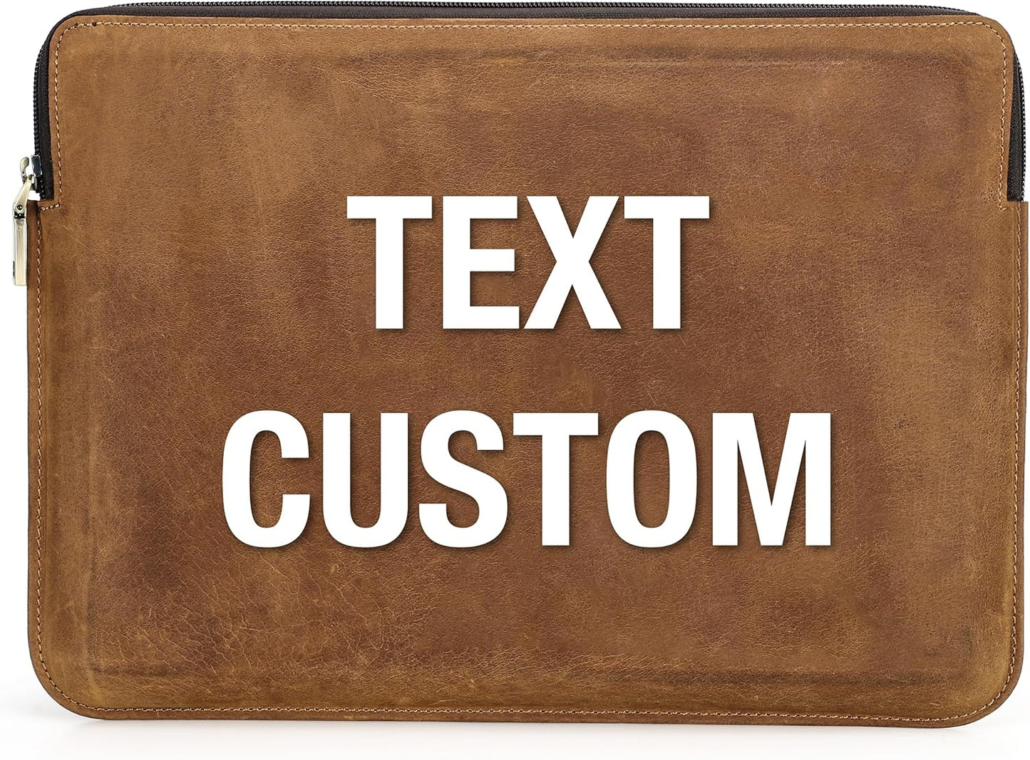 Top Grain Leather Customizable Laptop Sleeve Bag for All Devices