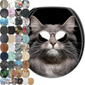 SANILO Wooden Toilet Seat with Soft Close - Unique Cat Design