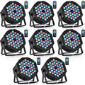 CO-Z Stage Lights 36 RGB LED Par Lights 8 Pack - Versatile DJ