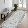 Runner Rug 2x5 Machine Washable Vintage Floral Medallion