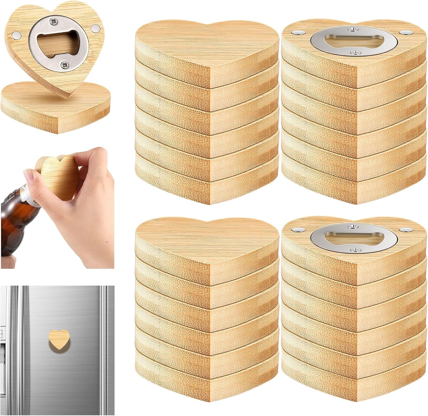 Vesici 50 Pcs Magnetic Bottle Opener for Beer Lovers and Parties