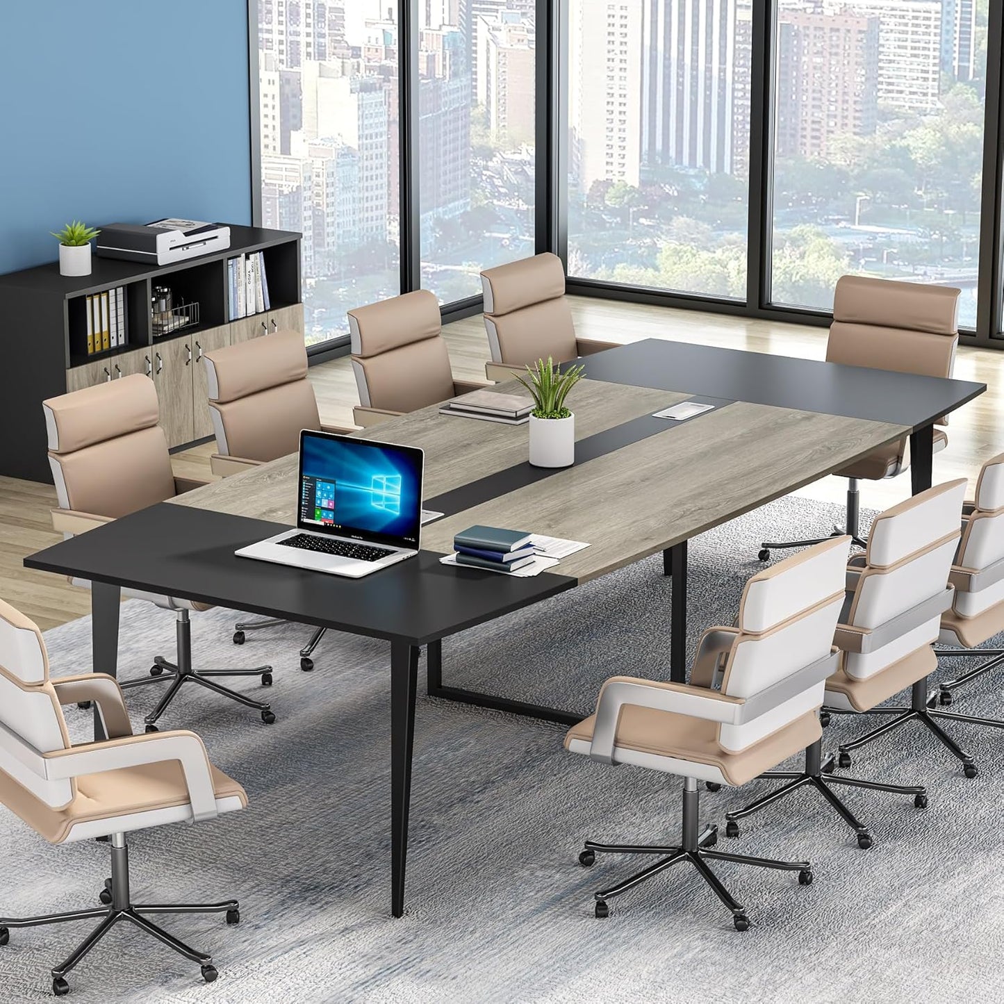 Tribesigns 8FT Conference Table for Modern Office Meetings