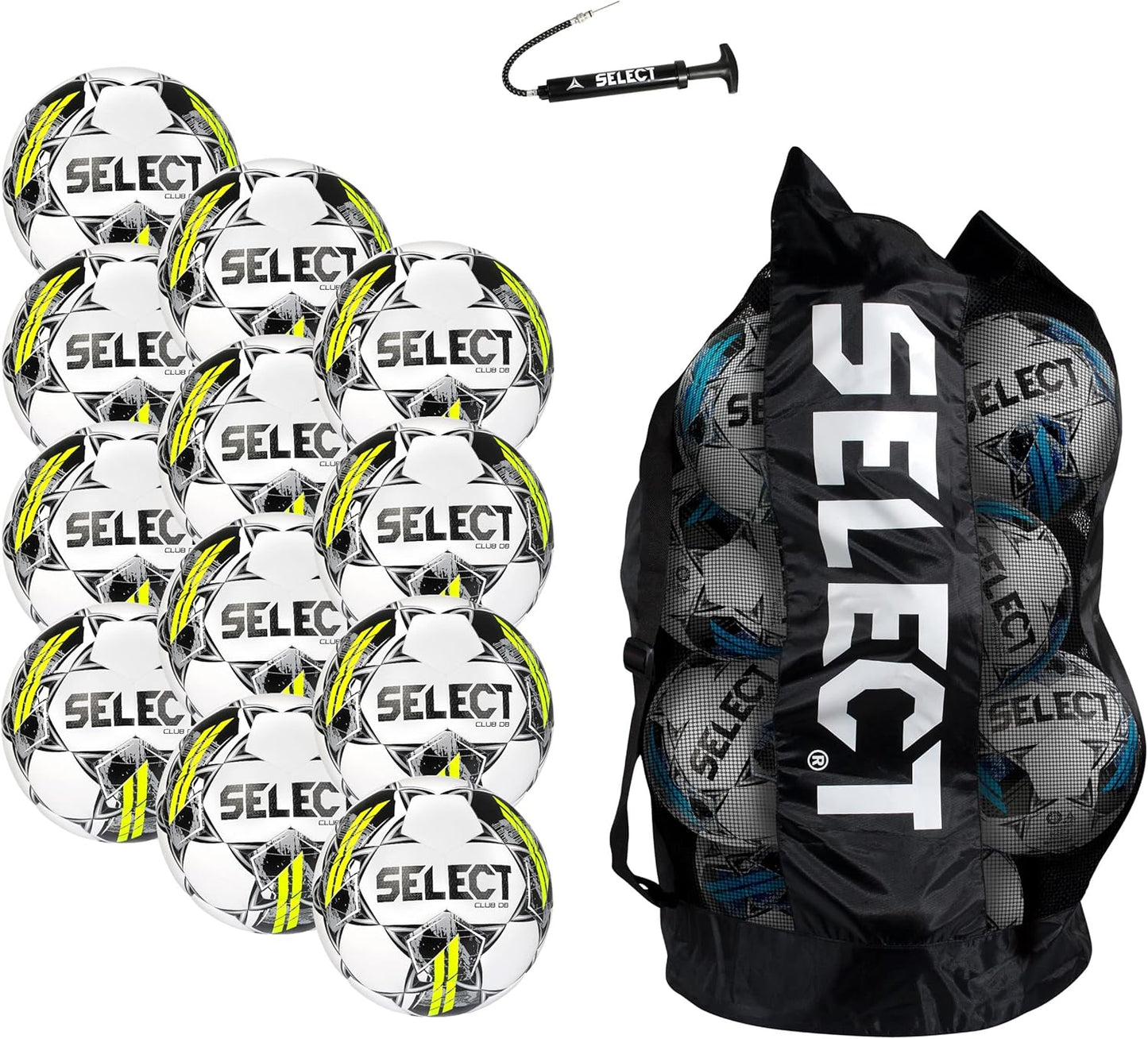 Select Club DB V22 Soccer Ball Pack with Duffle Bag & Pump