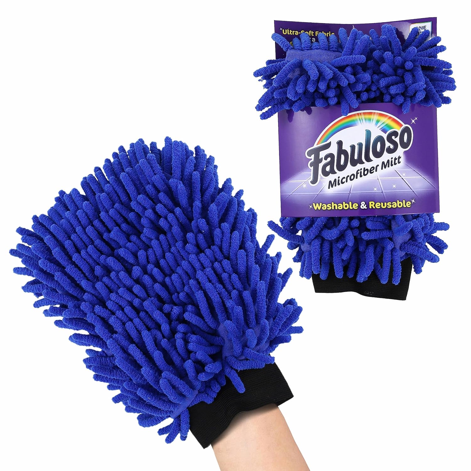 Fabuloso Blue Microfiber Cleaning Mitt | Lint-Free, Scratch-Free Glove