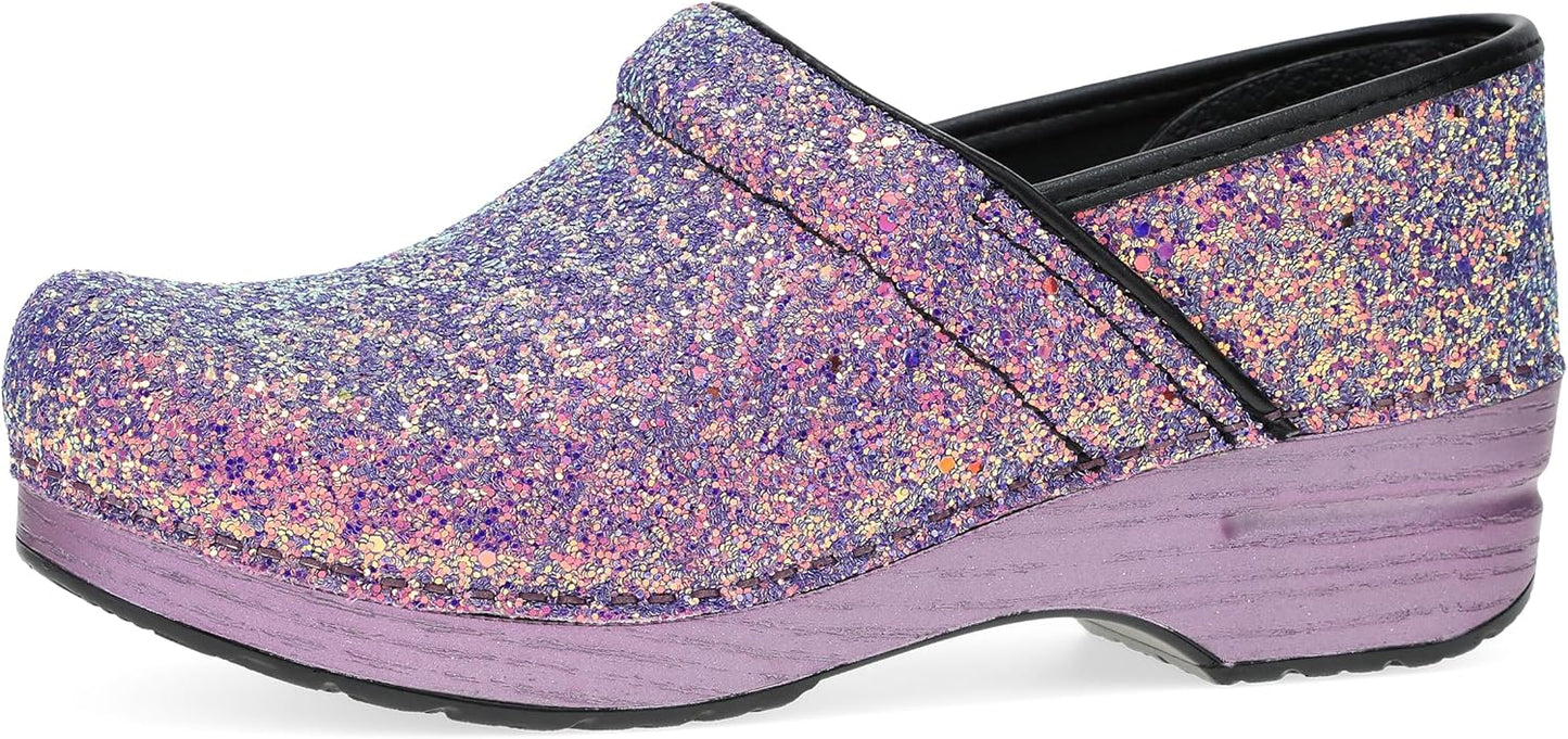 Dansko Professional Glitter Slip-On Clogs for Women with Comfort