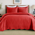 Oversized Queen Cotton Christmas Quilt TC Red - 100inx106