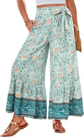 Wide Leg Palazzo Pants Women - Flowy High Waisted Summer Pant
