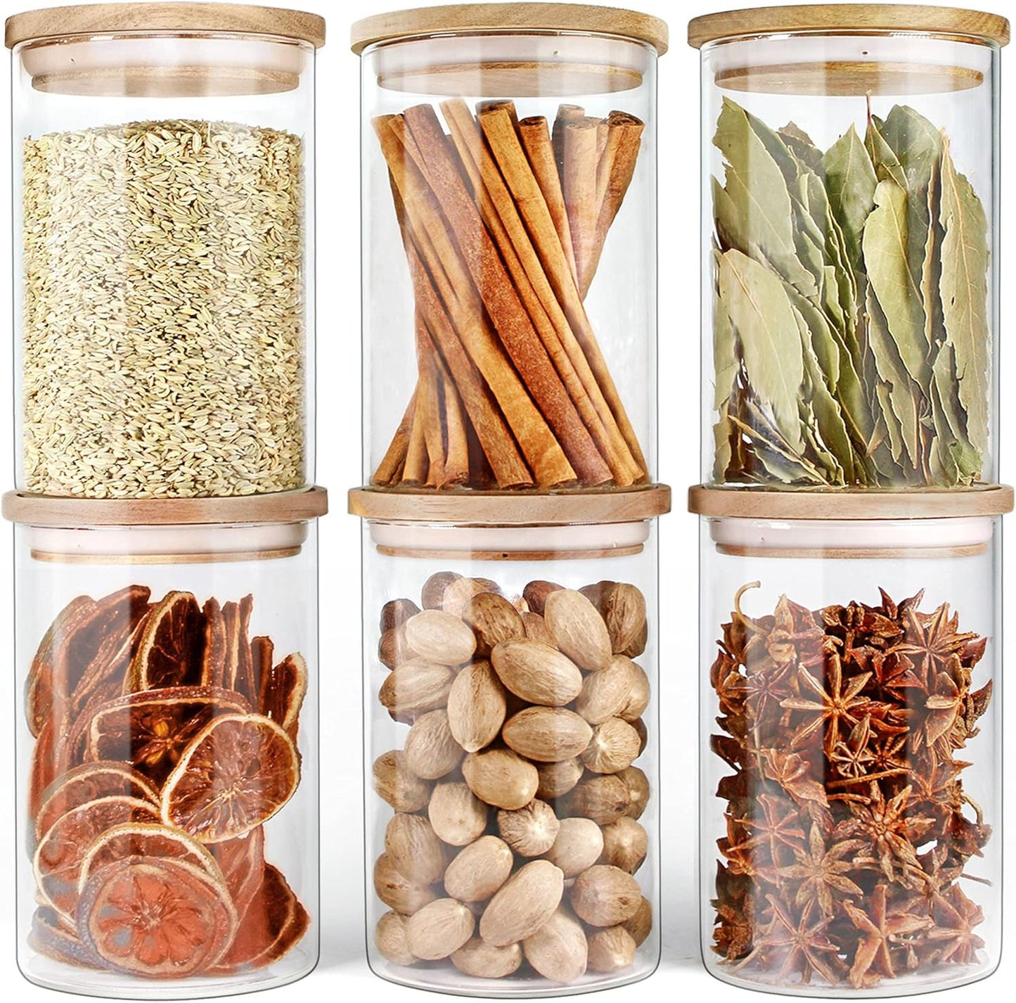 Urban Green Glass Jars with Airtight Lids for Kitchen Storage