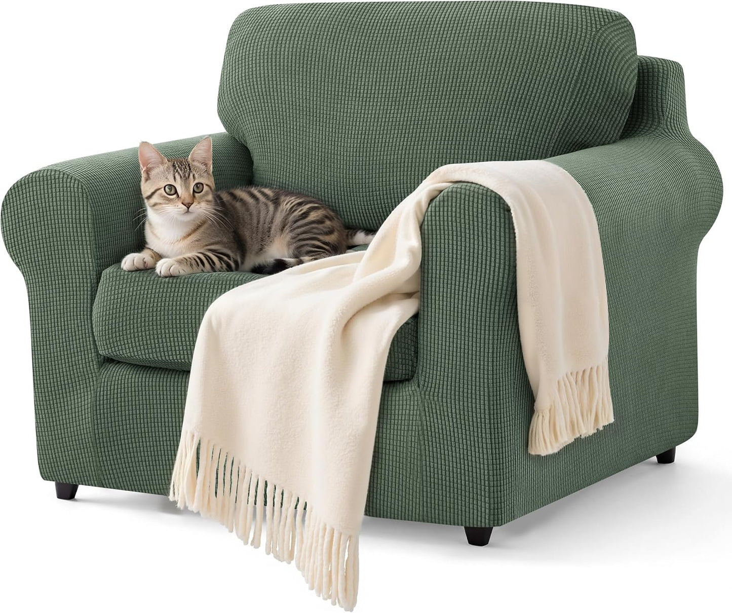 SUBRTEX 3 Pieces Stretch Sofa Slipcover Sets for Oversize Sofa
