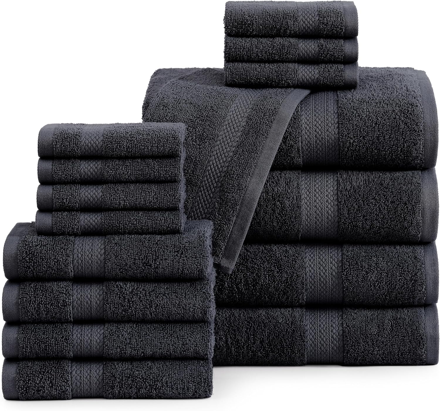 100% Cotton Luxury Towel Set - 16 Pieces, Super Plush & Soft
