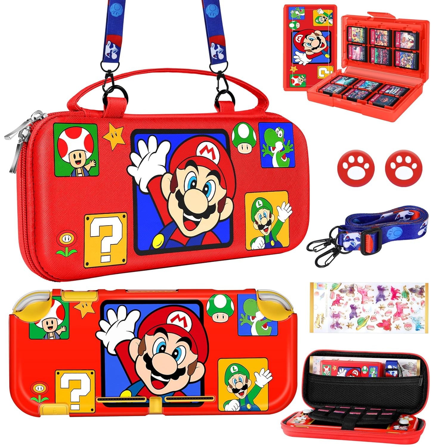 Xinocy 7 in 1 Storage Accessories Kit for Nintendo Switch Lite