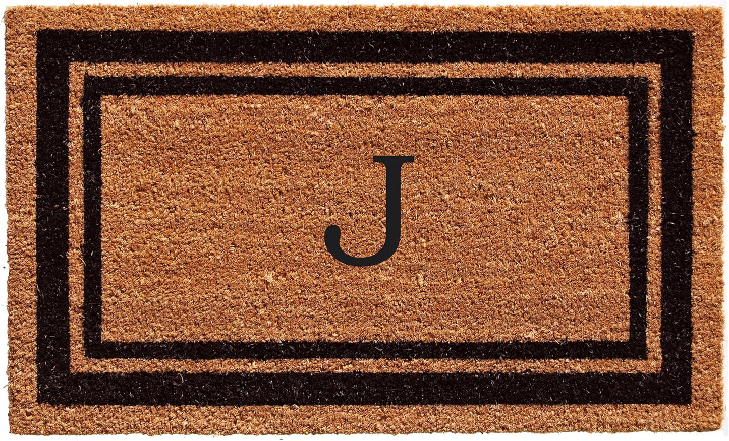 Calloway Mills Monogram Doormat Letter J for All-Season Use