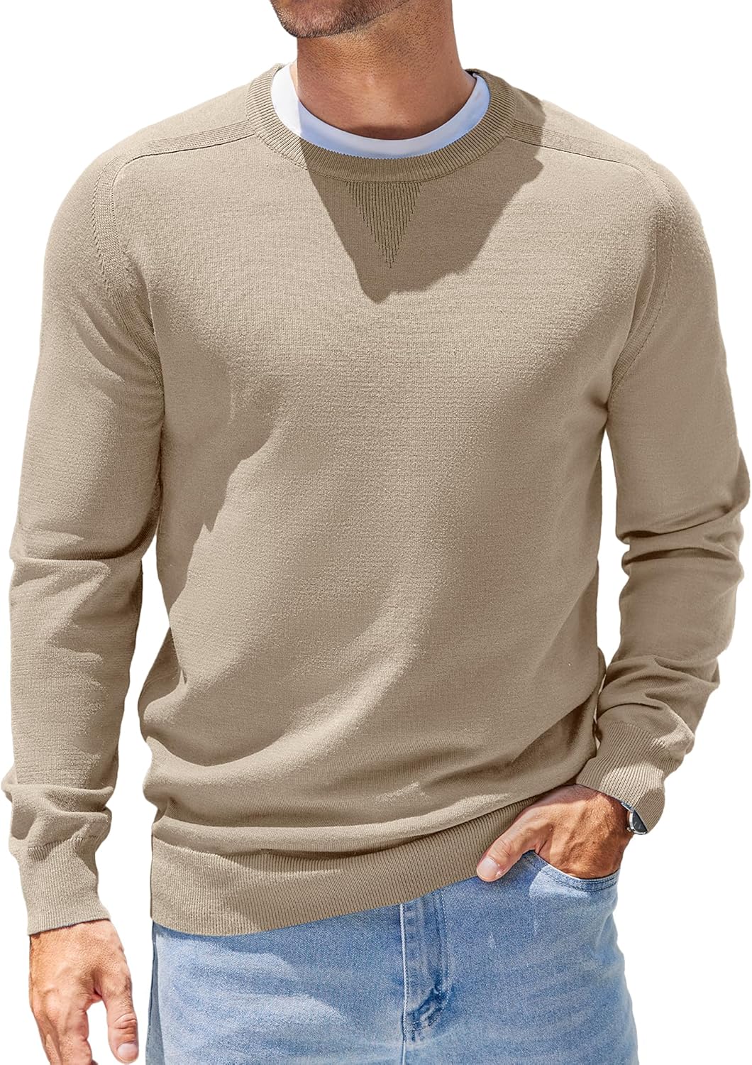 COOFANDY Mens Lightweight Crewneck Pullover Sweater for All Occasions