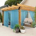 Outdoor Patio Sheer Curtains 6-Pack 54x95 in - Weatherproof Privacy