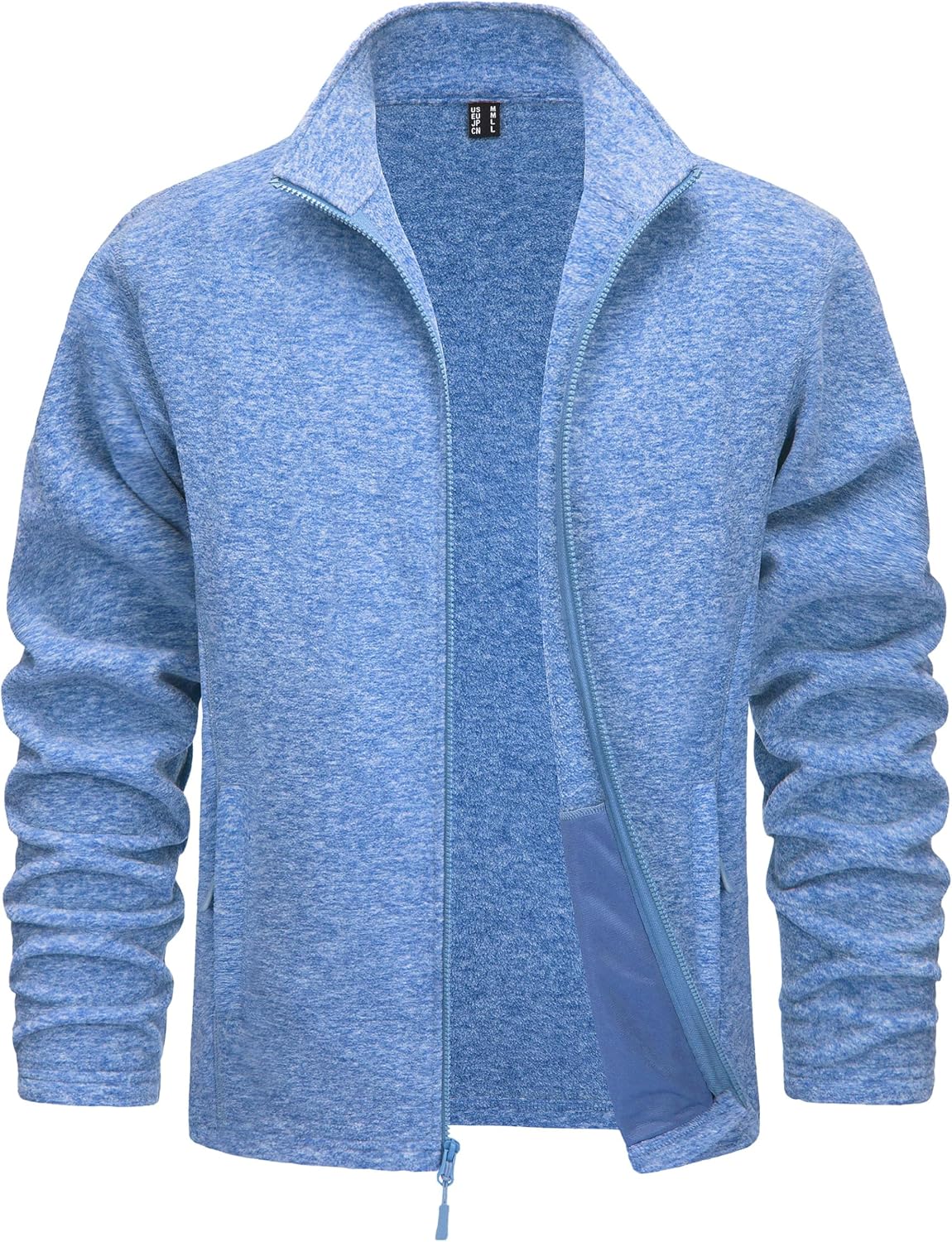 TACVASEN Men's Fleece Jackets Full Zip Lightweight Warm Coats