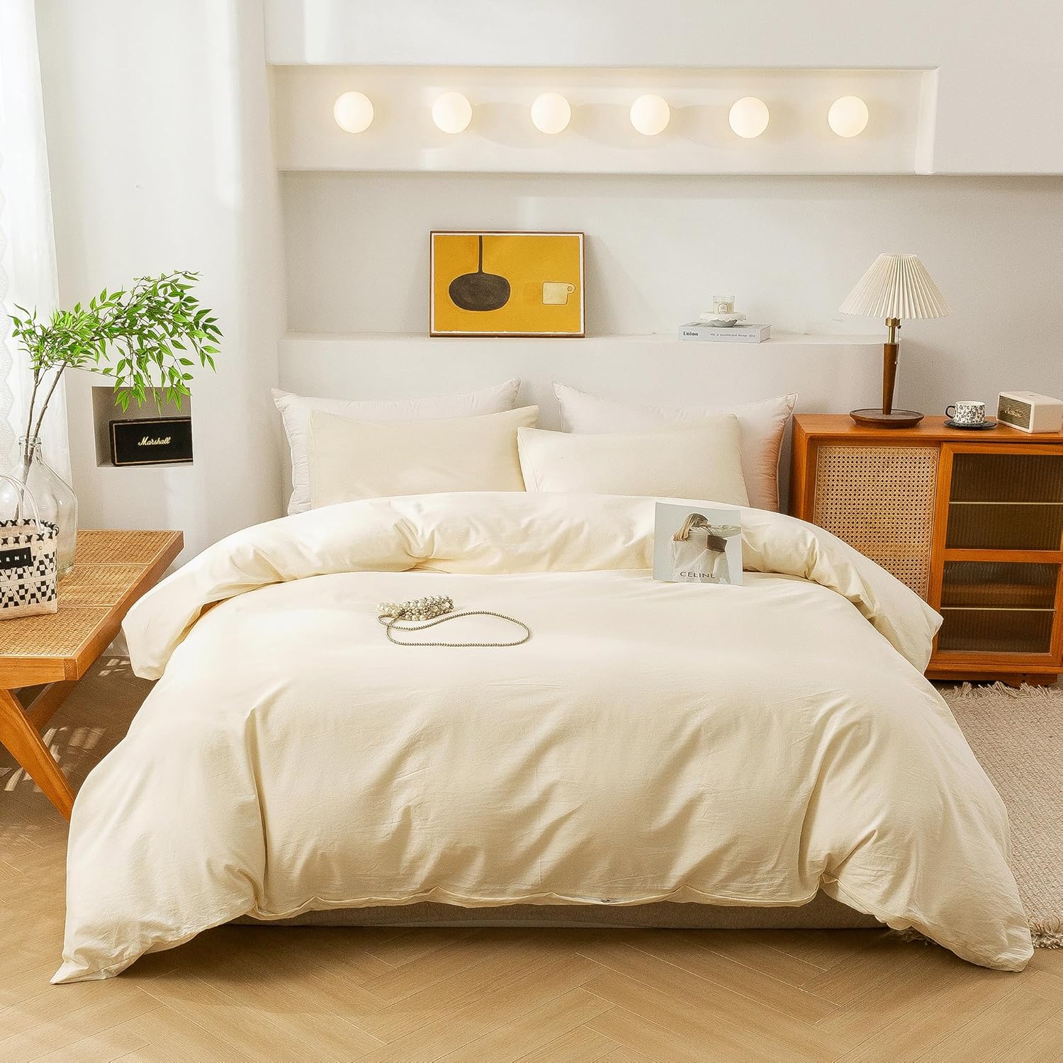 ECOCOTT King Size Duvet Cover Set - Soft 100% Washed Cotton