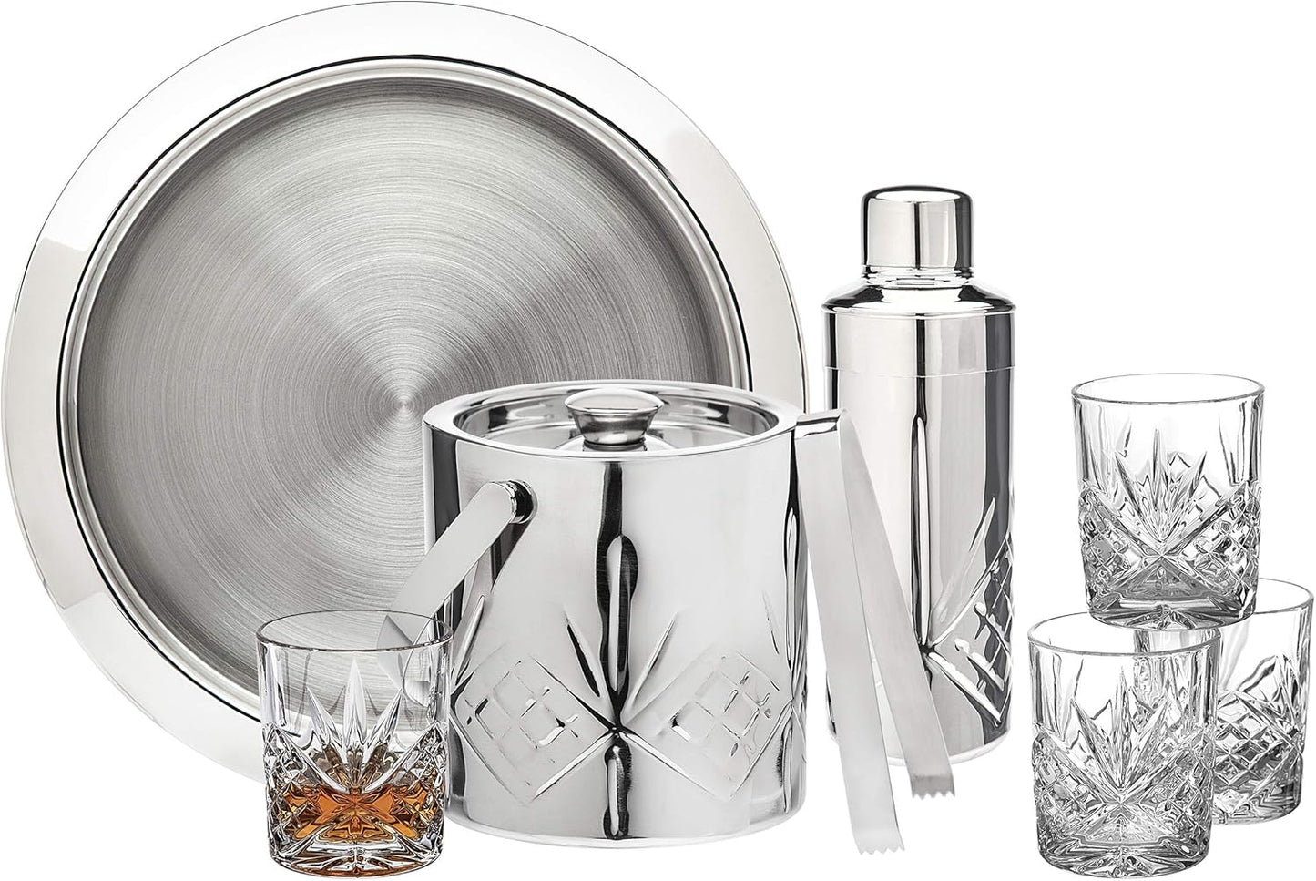 Godinger Dublin Collection - Complete Bar Set for Stylish Entertaining