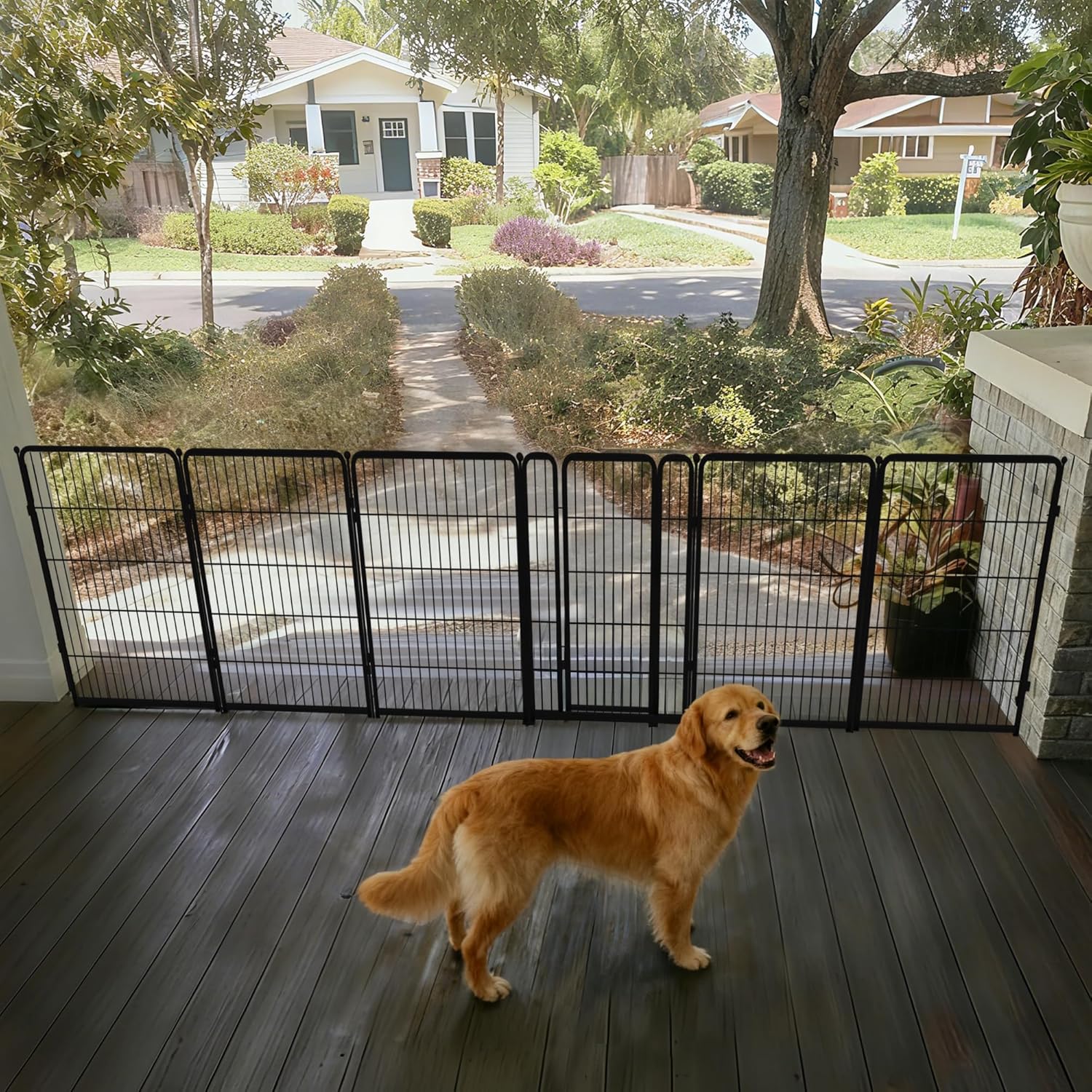 FXW Dog Gate Extra Wide for Indoor Use, Adjustable 165-in