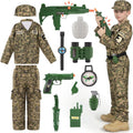 Spooktacular Creations Halloween Boys Army Costume - 14PC Camo Set