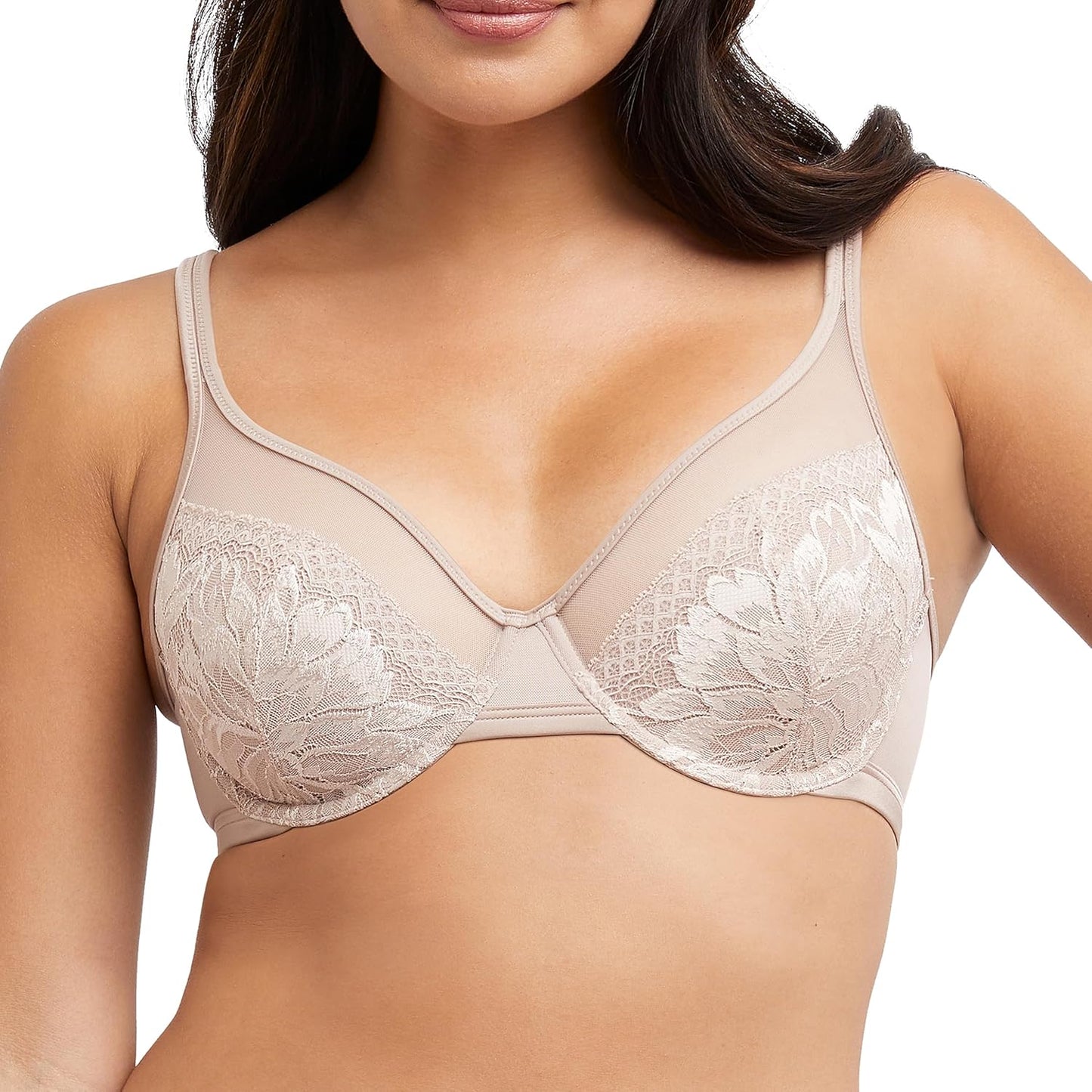 Bali Women's One Smooth U Lace Minimizer Bra for Comfort