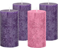 Advent Candle Set of 4 - Rustic Pillar Advent Candles - Elegant