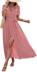 PRETTYGARDEN Women's Summer Maxi Dress Floral Wrap - Flowy Beachwear