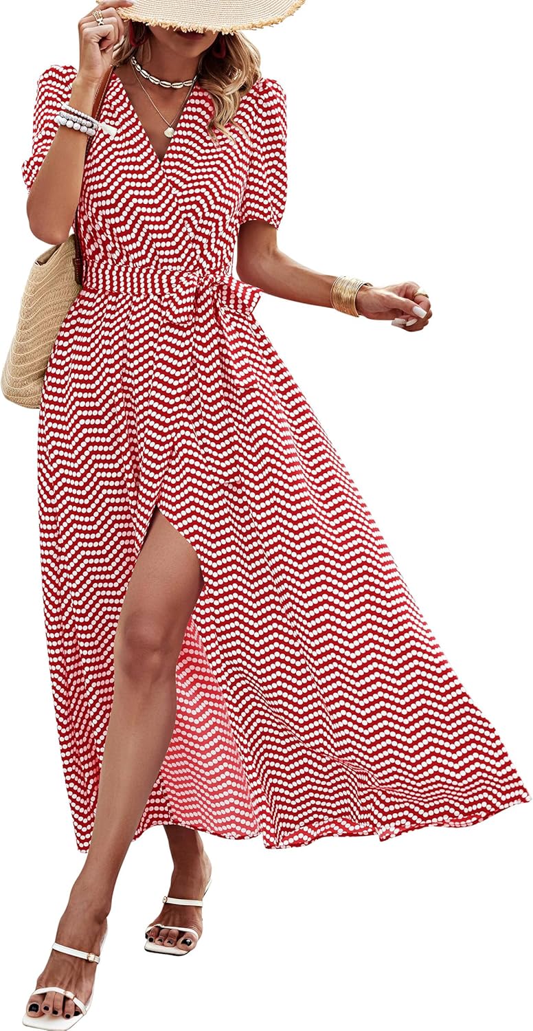 Floral Boho Maxi Dress for Women - Summer Casual Style