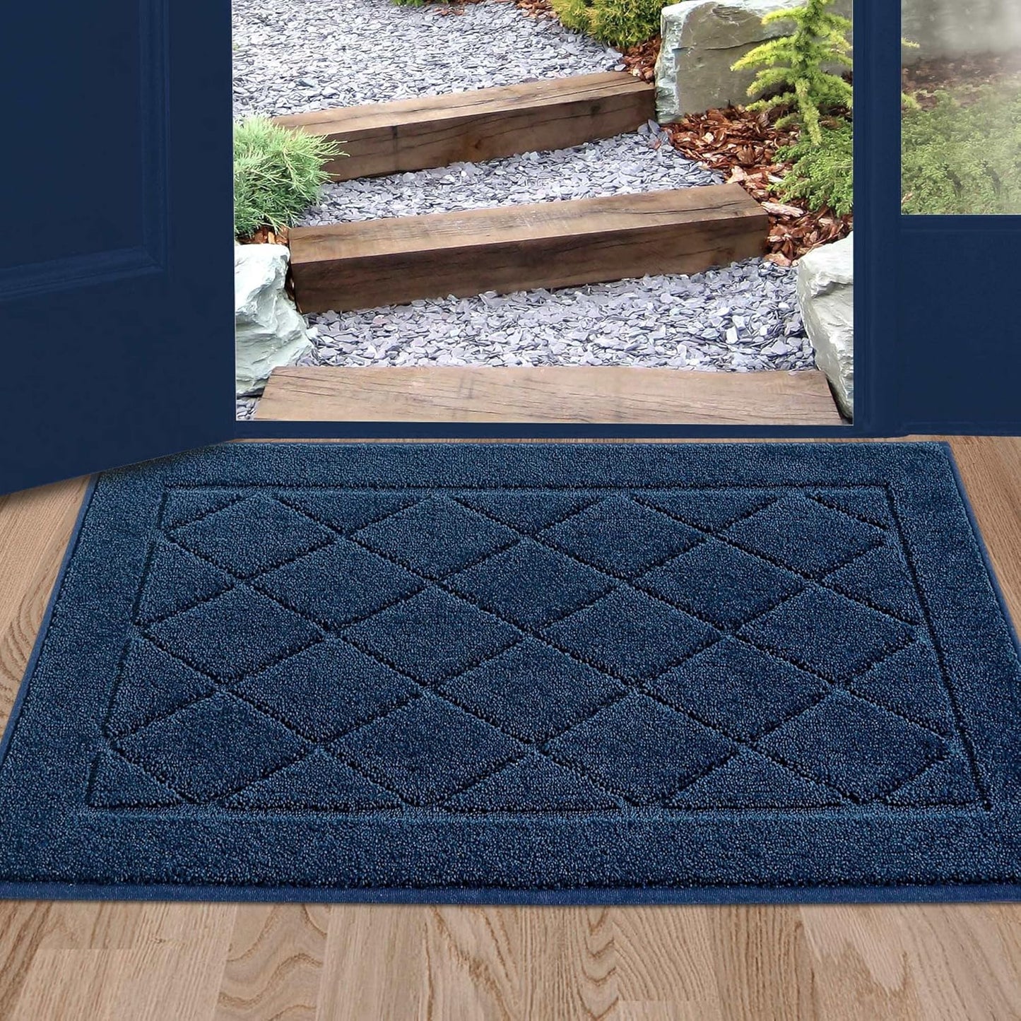 BEQHAUSE Dirt Trapper Door Mat for Muddy Shoes & Paws