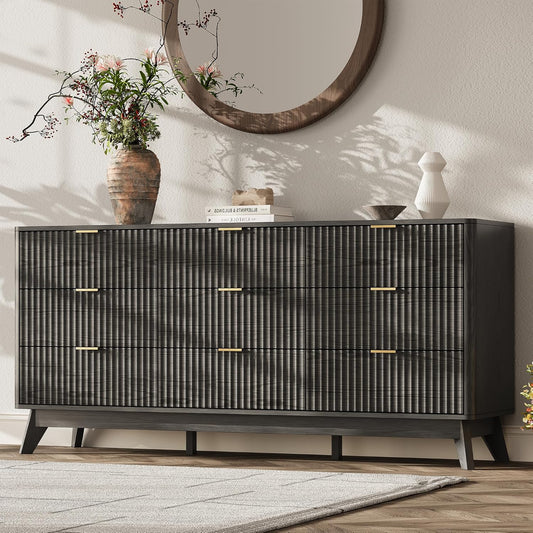 63 Inch Wide 9 Drawers Dresser for Bedroom and Living Room