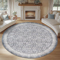 jinchan Round Rug 7ft Washable Circle Soft Rug for Home Decor