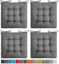 SQUARE MOON 4 Pack Chair Cushions 16in x 16in - Comfortable Seat Pads