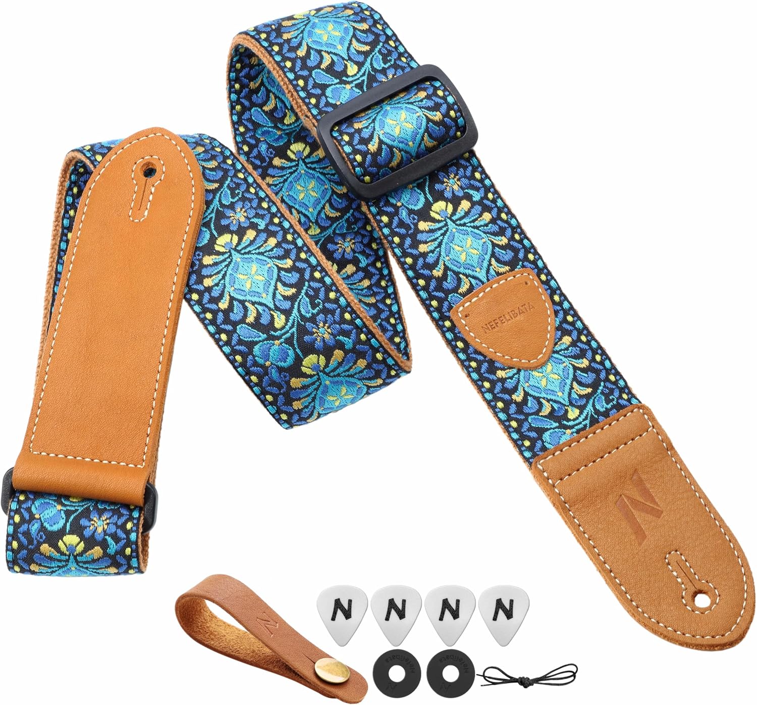 Vintage Woven Guitar Strap + FREE BONUS - Best Gift for Guitarists