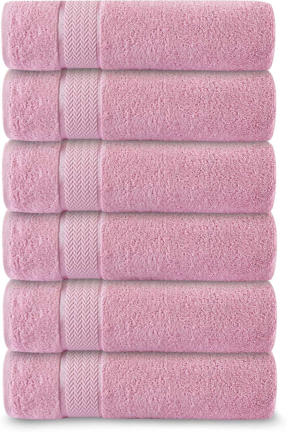 Luxury Bath Towels Set of 6 - Soft, Plush, Durable & Absorbent