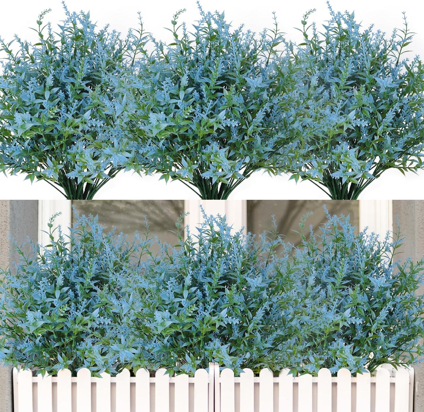 RECUTMS 20 Bundles Outdoor Artificial Flowers for Home Decor