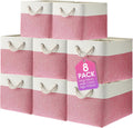 collapsible fabric storage bins 8 pack - shelf and closet organizers