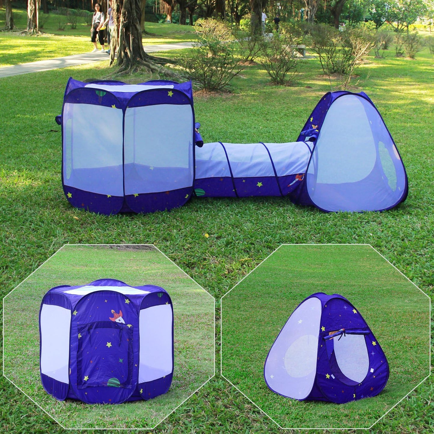 Homfu 3-in-1 Pop Up Tunnel Tent - Ultimate Kids Play Fun!