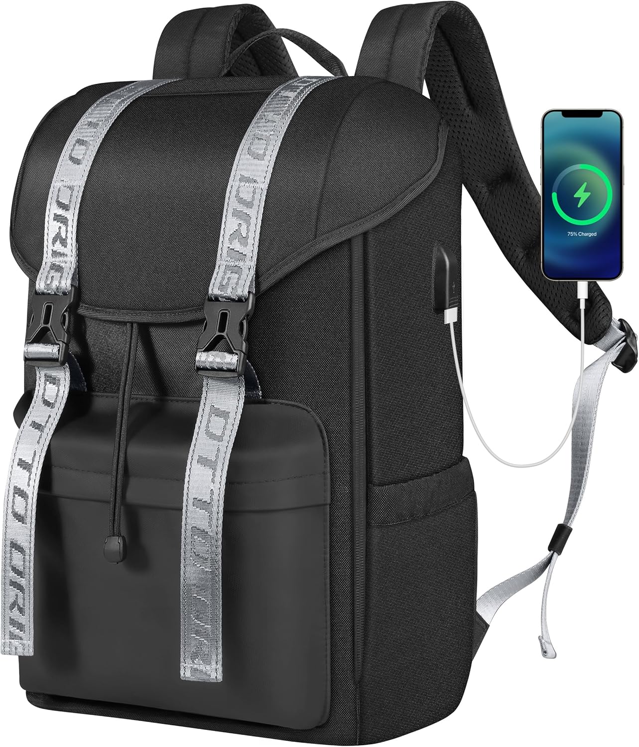 DTTO Travel Laptop Backpack: Water Resistant & USB Charging Port