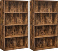 VASAGLE 4-Tier Bookshelves Set of 2 Rustic Brown 23.6ftin