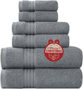 COZYART Grey Bath Towel Set 6pcs - Luxury 650 GSM Turkish Cotton