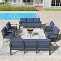 Kullavik Aluminum Patio Furniture Set 7-Piece Conversation Set